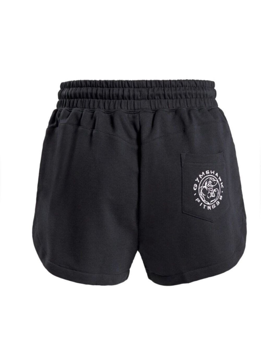 Gymshark Legacy Fitness Shorts Elastic Tie Waist Black Cotton Size XS